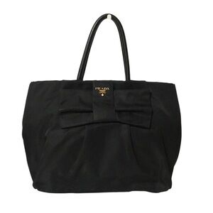 Authentic Prada Black Bow Tote Bag